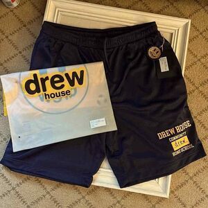 Drew House Home school Mesh shorts in navy NWT L